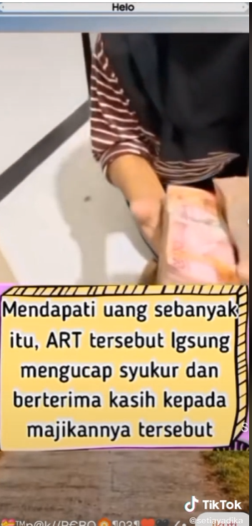 ART sampai gemetaran terima bingkisan dari majikan