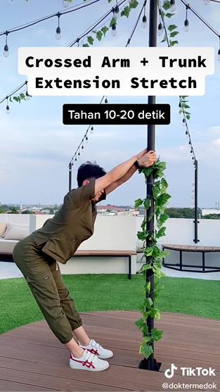 Crossed Arm + Trunk Extension Stretch