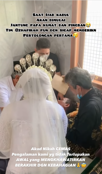 Ayah pengantin wanita kena serangan jantung