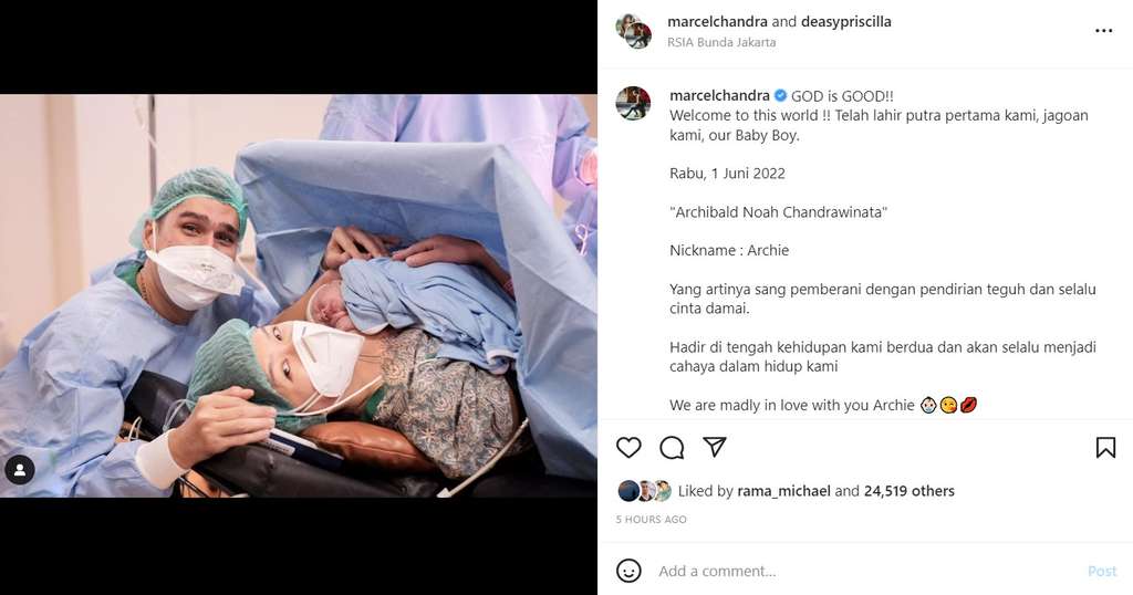 Unggahan Marcel Chandrawinata