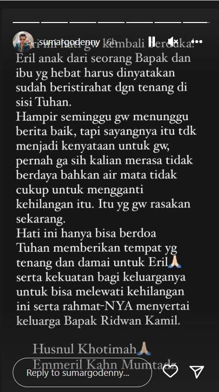Unggahan Denny Sumargo