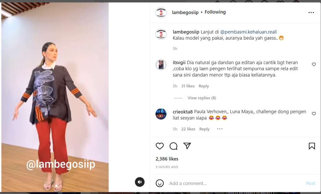 Luna Maya pakai baju naik turun