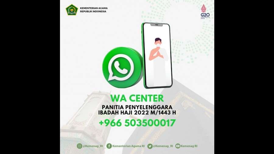 wa center layanan haji 1443 H