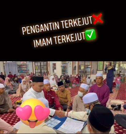 Momen akad nikah berubah jadi ambyar.