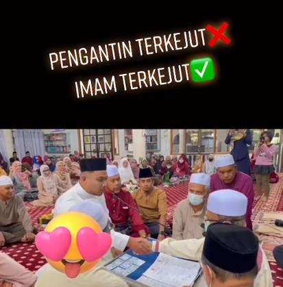 Momen akad nikah berubah jadi ambyar.