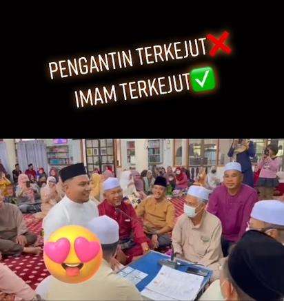 Momen akad nikah berubah jadi ambyar.