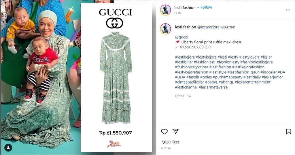 harga outfit Lesti Kejora