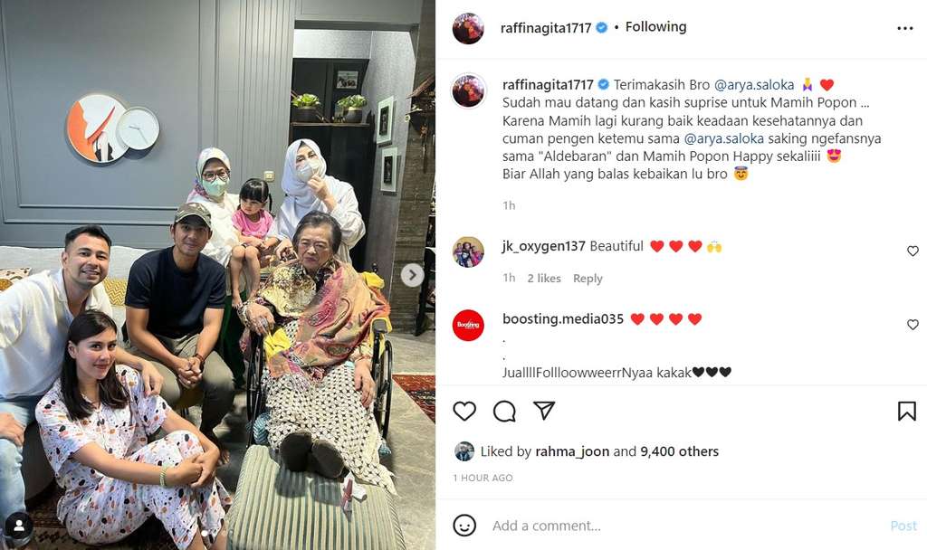 Unggahan Raffi Ahmad