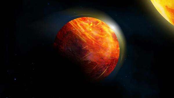 Gambaran planet lava, K2-141b.