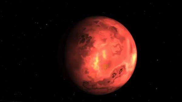 Gambaran planet lava, K2-141b.