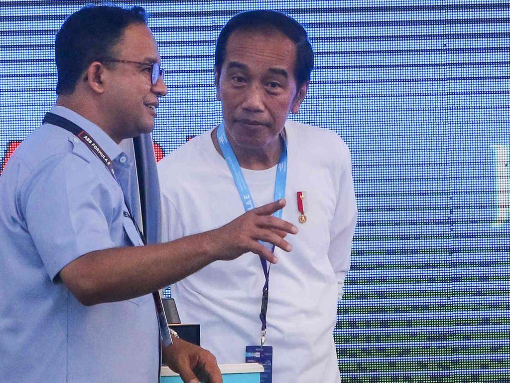 Anies Baswedan dan Jokowi di ajang Formula E Ancol Anies Baswedan dan Jokowi di ajang Formula E Ancol