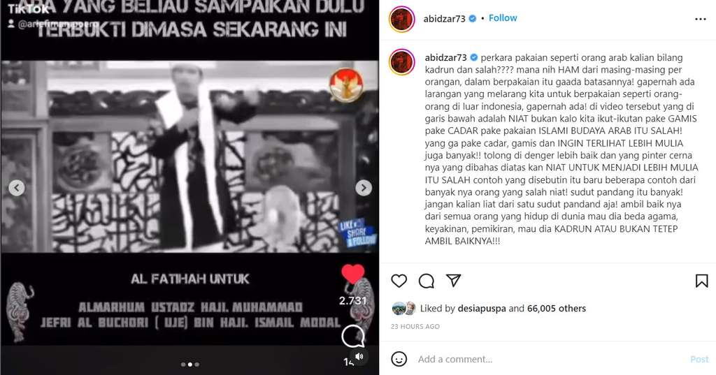 Unggahan Abidzar Al Ghifari