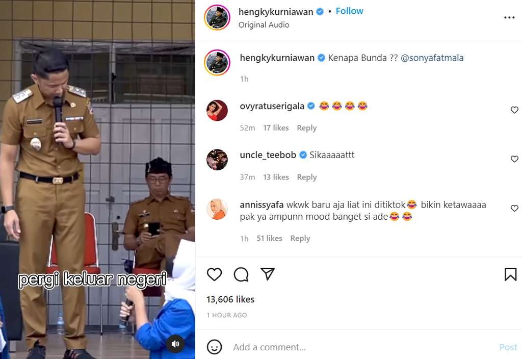 Hengky Kurniawan kunjungan ke SMA