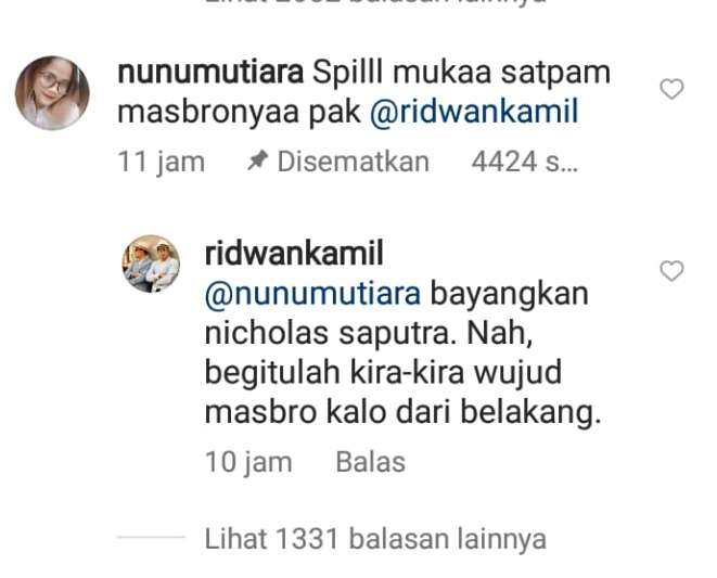 Komentar lucu Ridwan Kamil