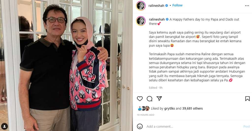 Raline Shah dan ayahnya