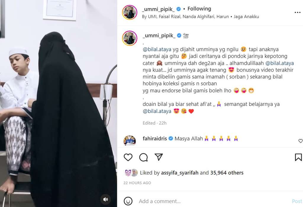 Umi Pipik dan putranya