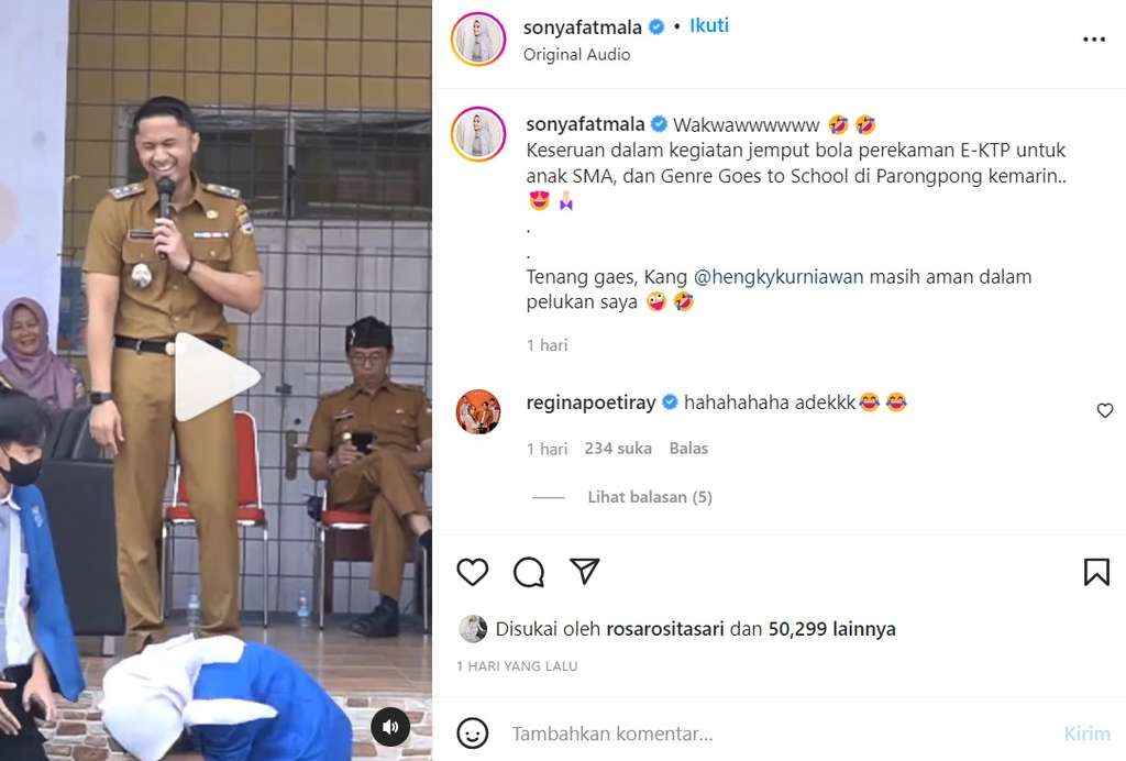 Unggahan Sonya Fatmala