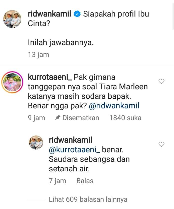 Ridwan Kamil dan Tiara Marleen