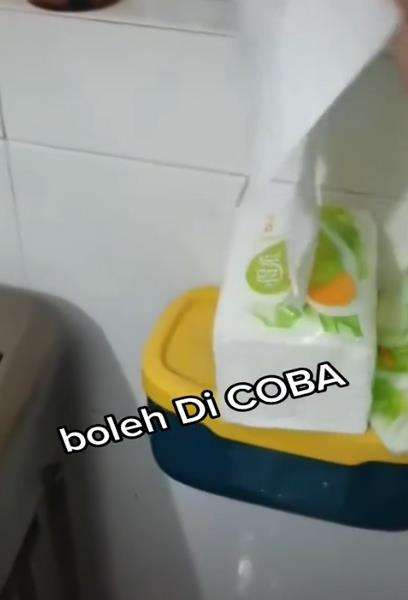 Basmi kecoak dengan tisu basah.