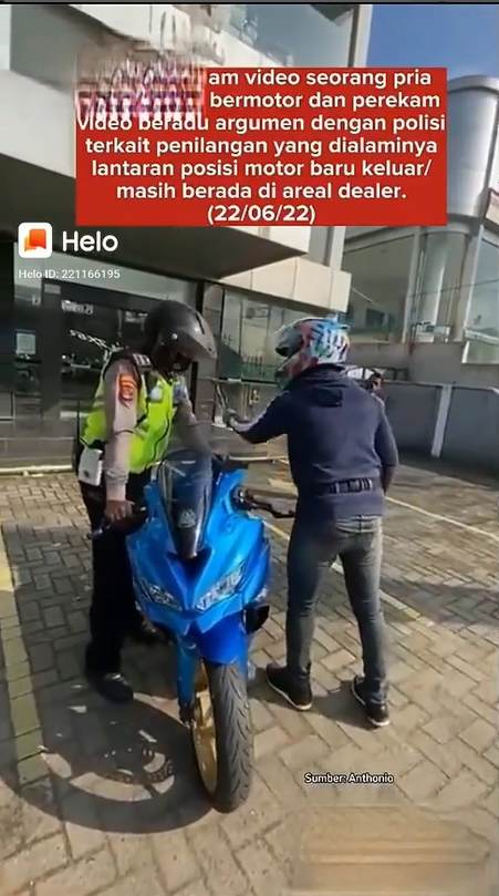 Viral Motor Baru Keluar Dealer Ditilang Polisi