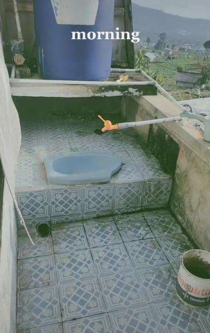 Viral toilet estetik menyatu dengan alam.