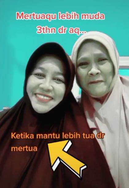 Menantu lebih tua dari suami dan ibu mertua.