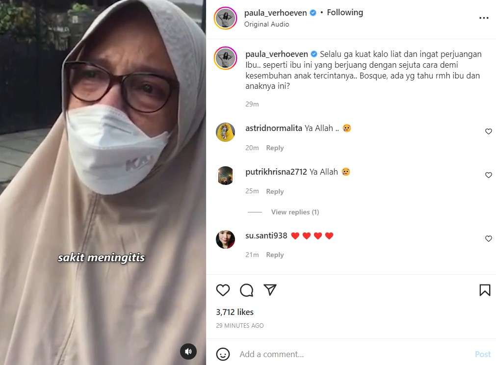 Reaksi Paula Verhoeven