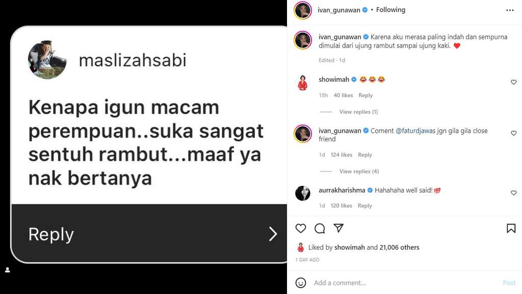 Unggahan Ivan Gunawan