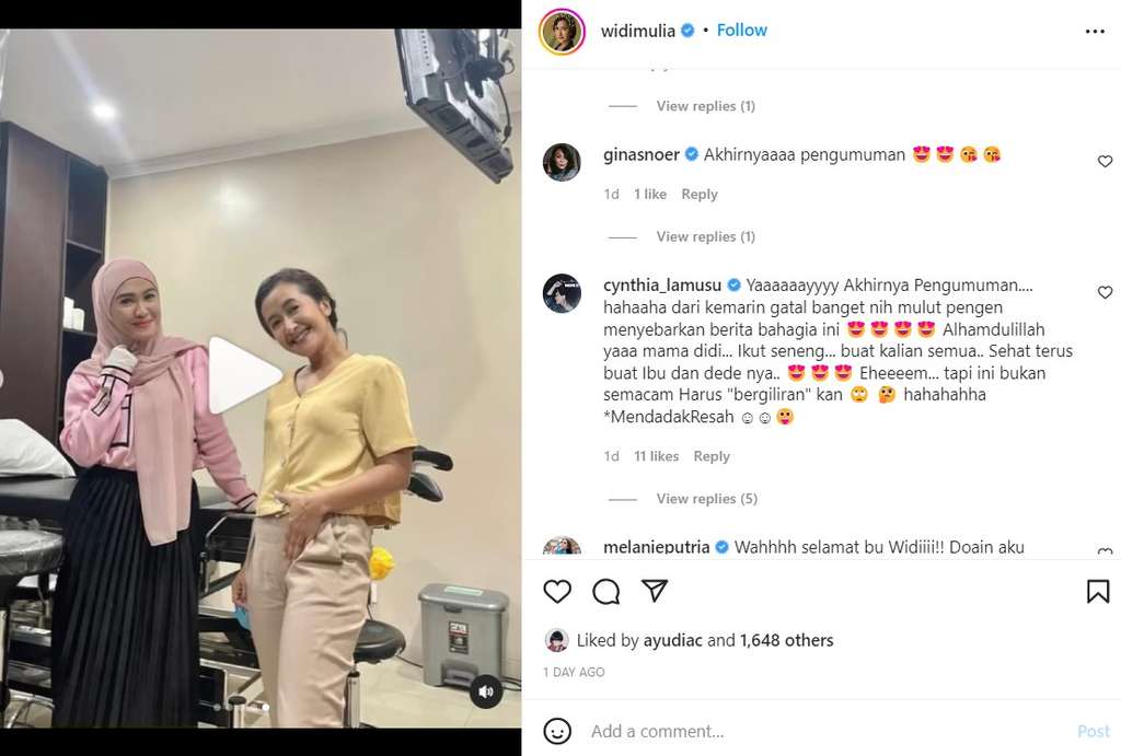 Widi B3 hamil anak keempat