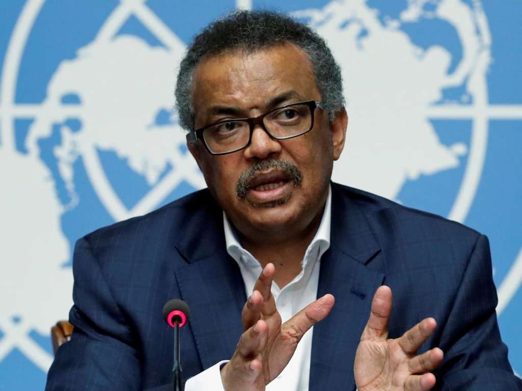 Dirjen WHO  Dr Tedros Adhanom Ghebreyesus.