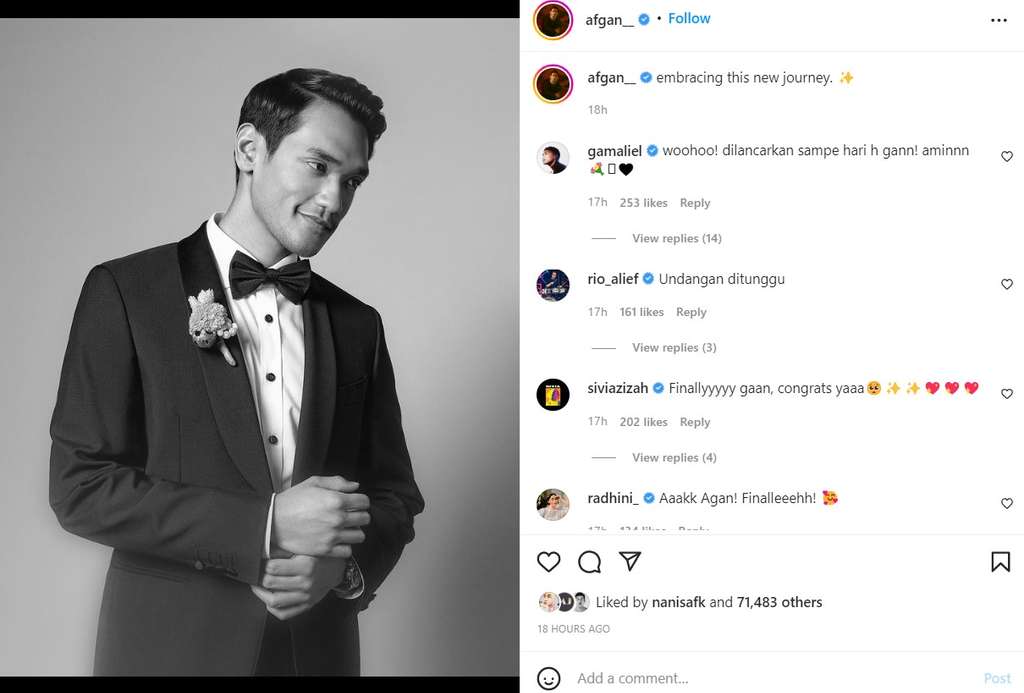 Unggahan Afgan Syahreza