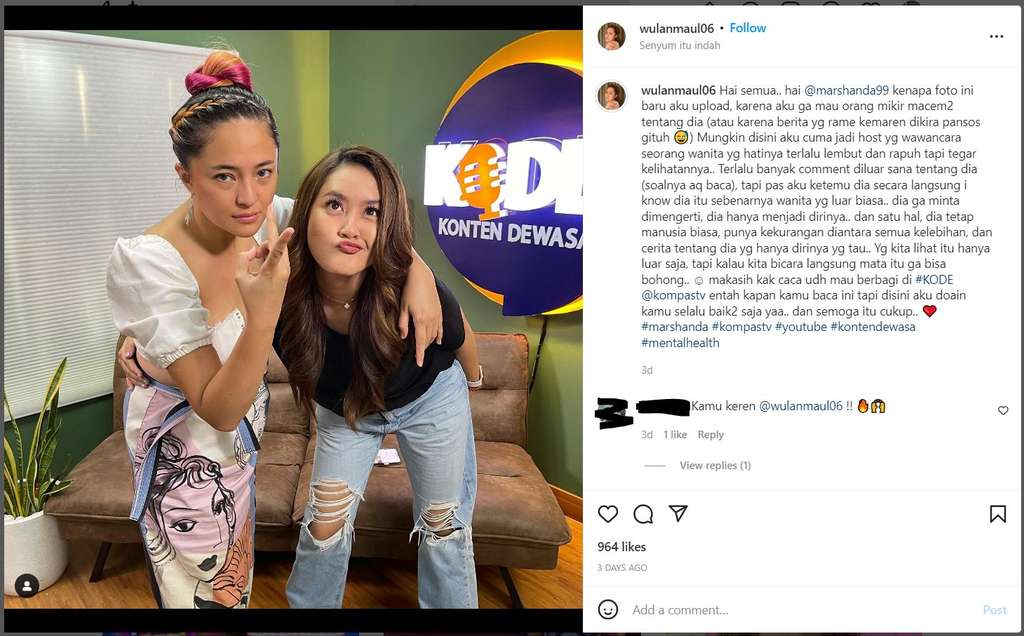 Presenter KODE KompasTV (Instagram/wulanmaul06)