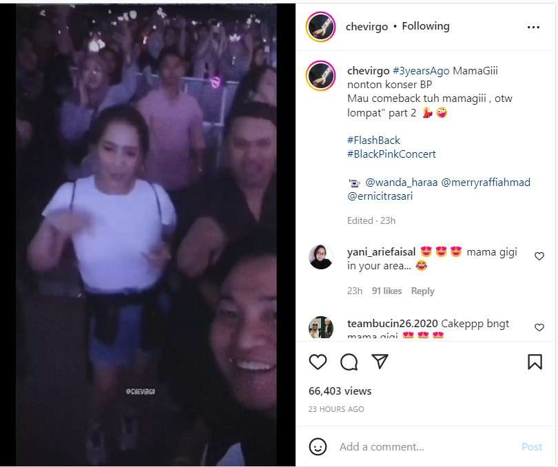 Nagita Slavina nonton konser