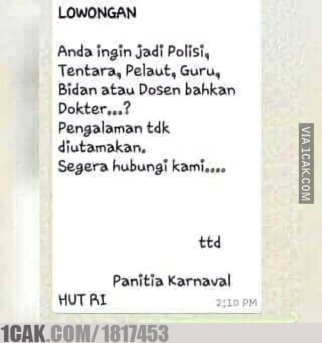 13 Lowongan Kerja Nyeleneh