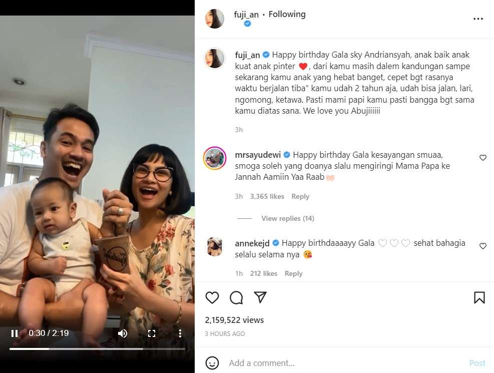 Cuplikan video Gala Sky bareng almarhum Vanessa dan Bibi