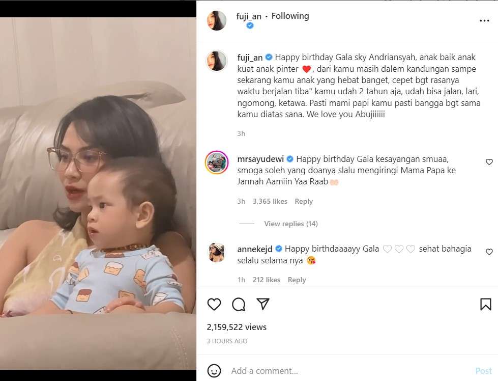 Cuplikan video Gala Sky bareng almarhum Vanessa