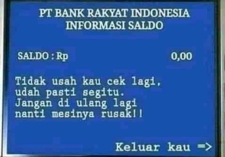 10 Penampakan Saldo ATM.