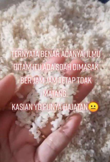 Masak nasi berjam-jam buat hajatan belum matang.