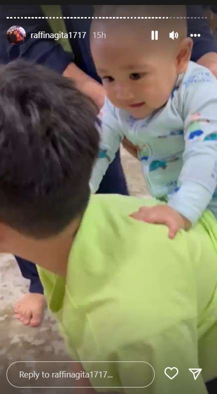Rayyanza main kuda-kudaan bareng Rafathar