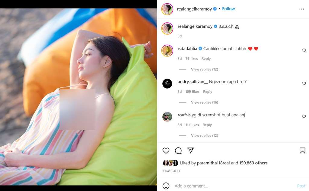Unggahan Angel Karamoy