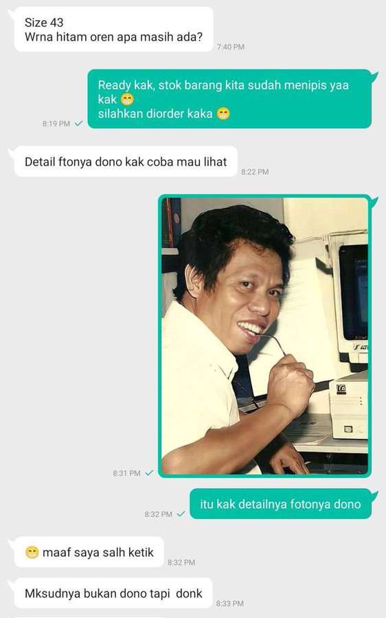 10 Chat typo antara penjual dan pembeli.