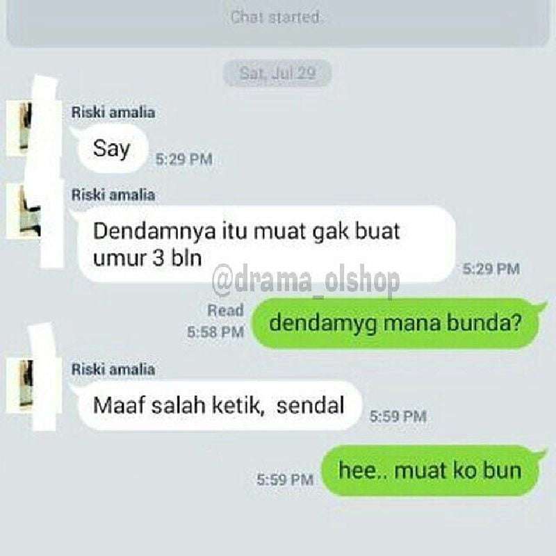 10 Chat typo antara penjual dan pembeli.