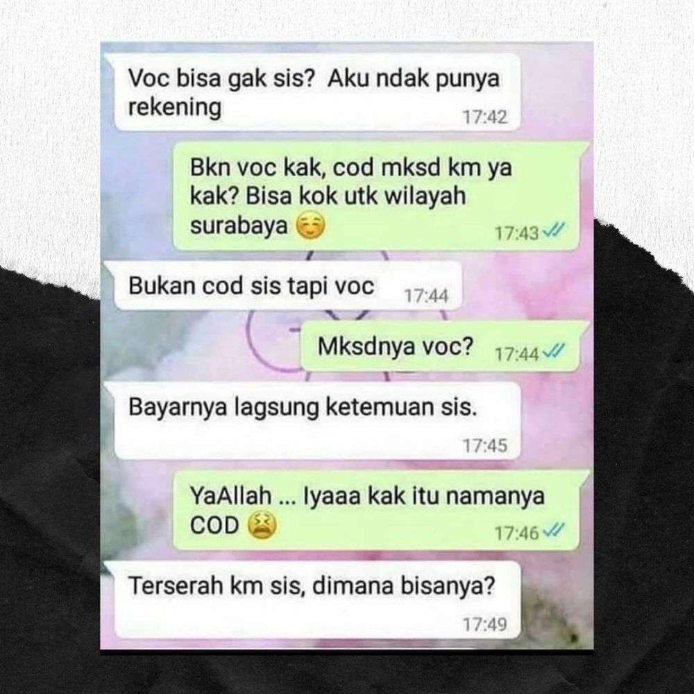 10 Chat typo antara penjual dan pembeli.