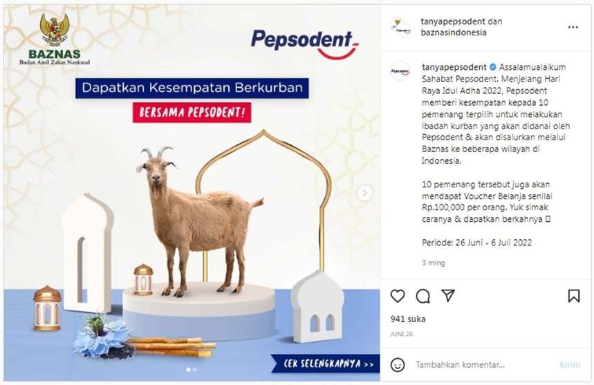Bagikan Momen Iduladha Paling Berkesan, 10 Orang Berhasil Memenangkan Ibadah Kurban yang Didanai Pep