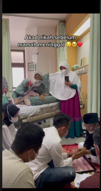 Kisah Haru Pengantin Ijab Kabul di Rumah Sakit, Ibu Meninggal Sebelum Resepsi Pernikahan