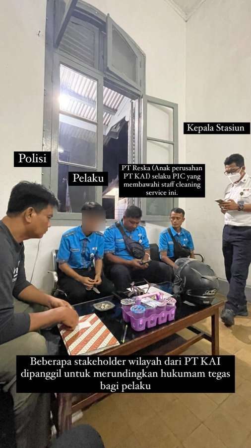 Pelecehan diduga dilakukan petugas cleaning service stasiun kereta