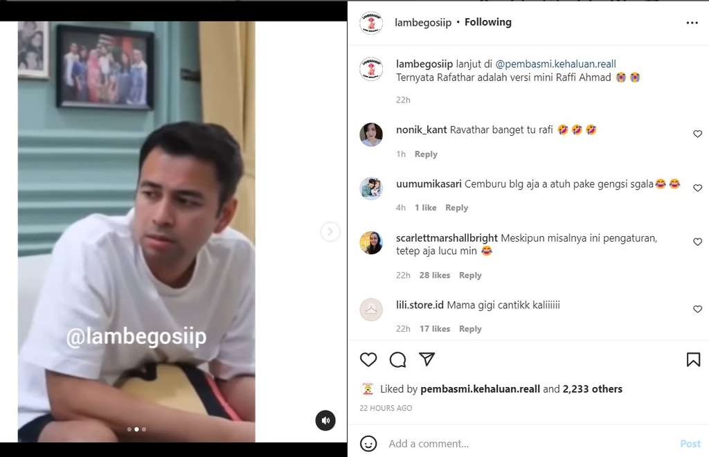 Raffi Ahmad lihat Gigi chat teman SMA Raffi Ahmad lihat Gigi chat teman SMA