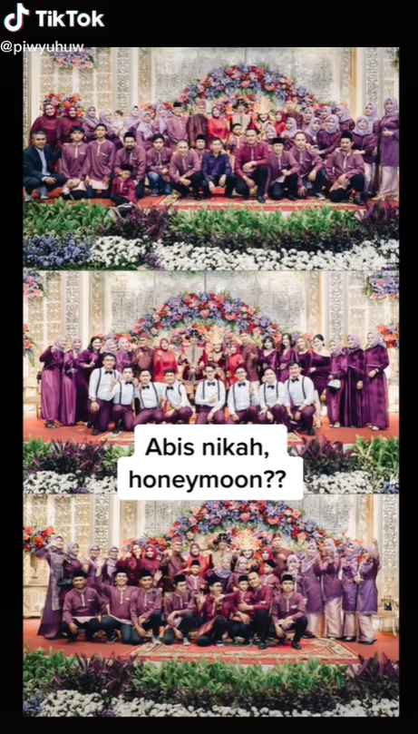 Pengantin Baru Ini Justru Ajak Keluarga Besar Bulan Madu