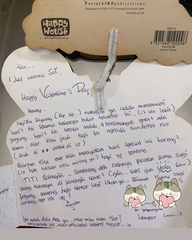 Surat Cinta Titi buat Christian Sugiono