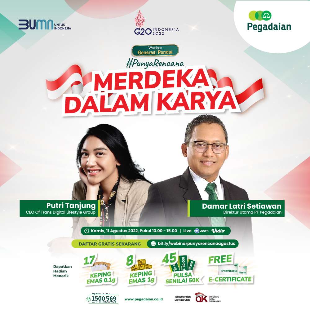 Pengin Jadi Pribadi yang Kreatif dan Produktif? Yuk Cari Tahu Jawabannya Lewat Webinar Pegadaian ‘Me